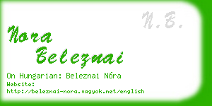 nora beleznai business card
